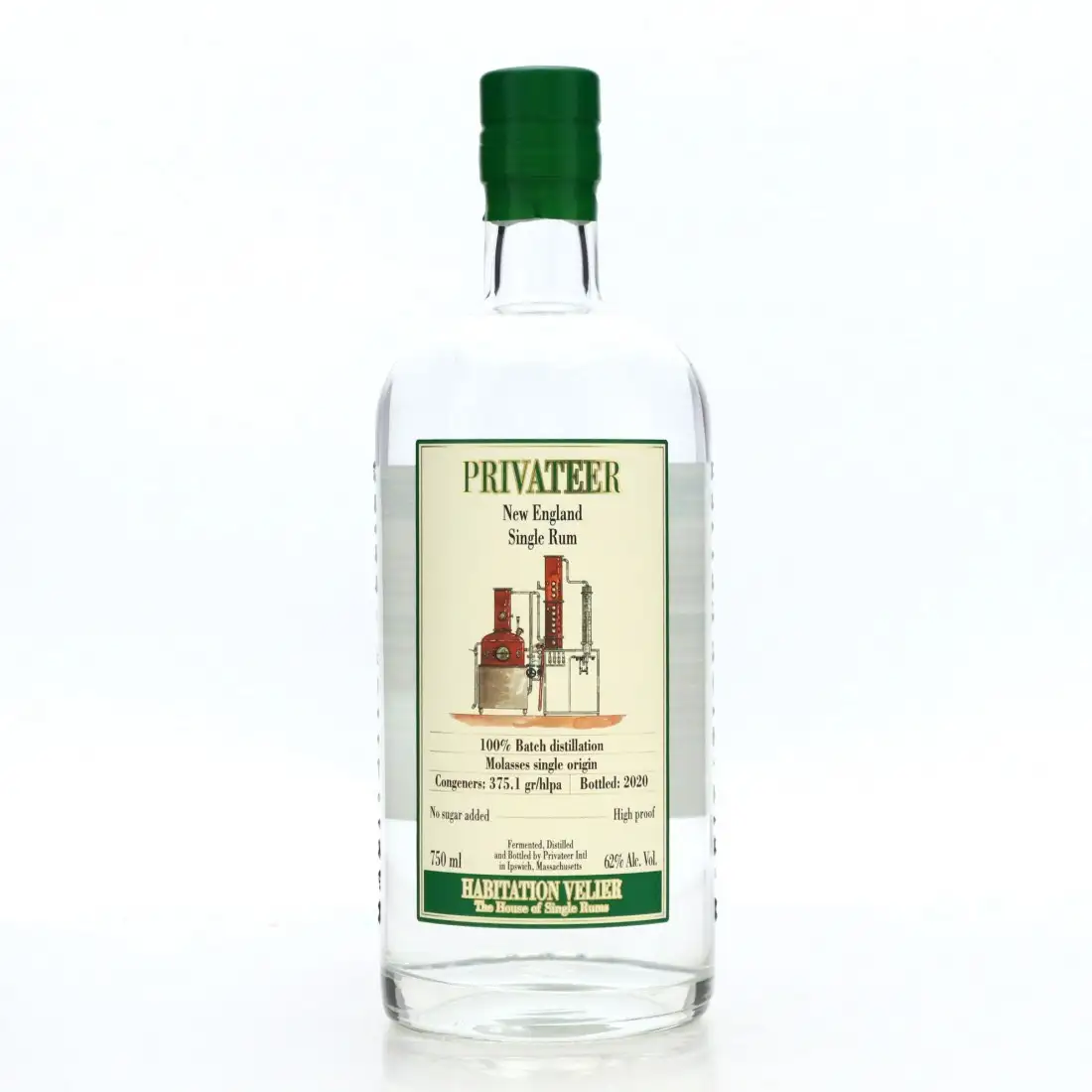 Image of the front of the bottle of the rum White