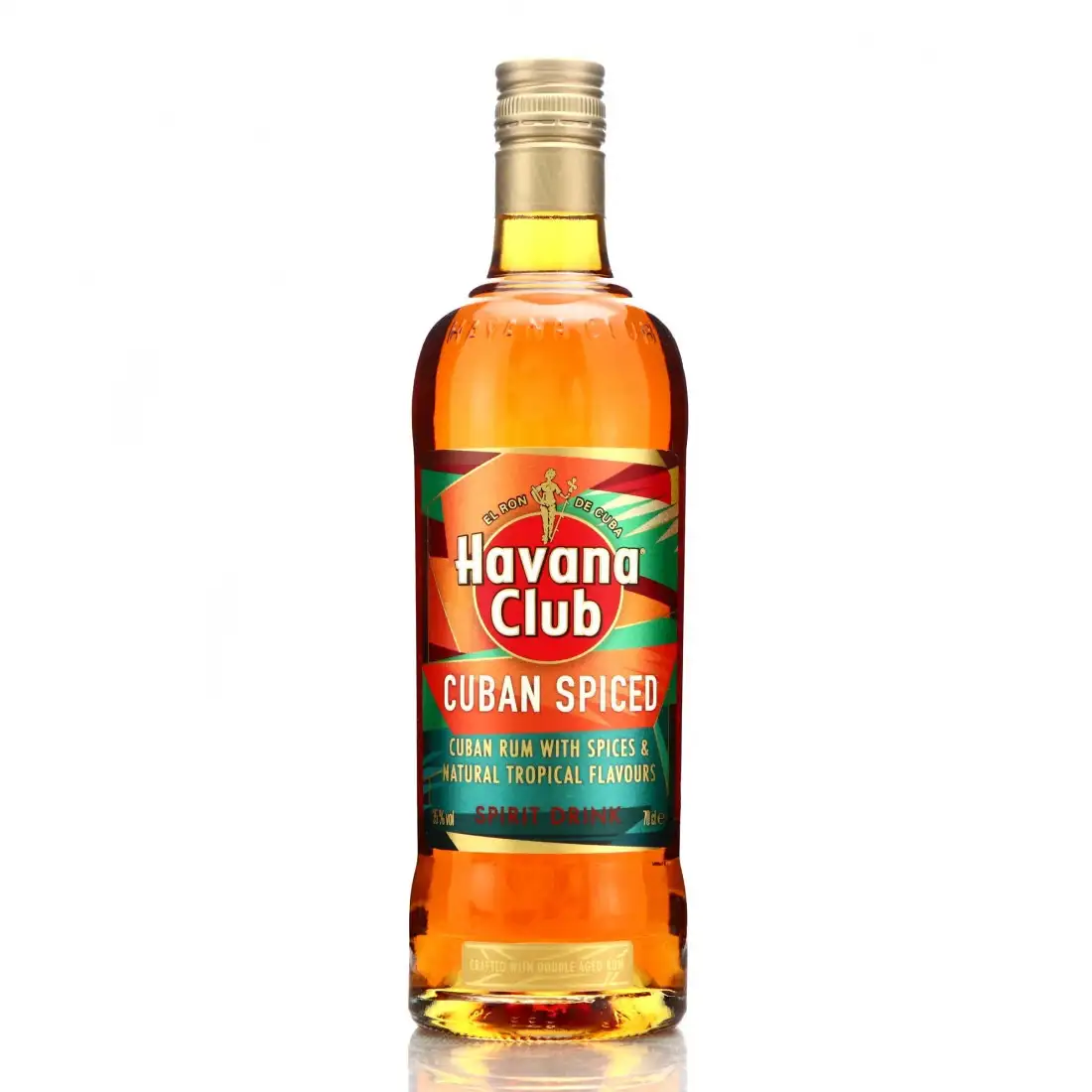 Image of the front of the bottle of the rum Cuban Spiced