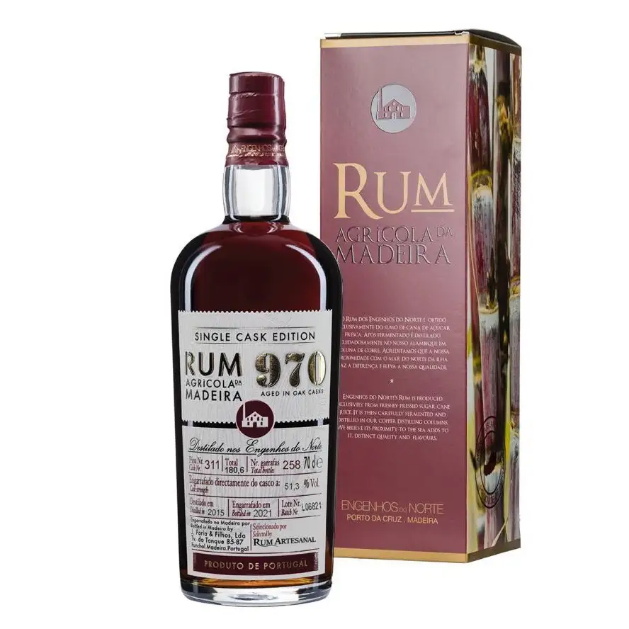 Image of the front of the bottle of the rum970 Single Cask Edition Selected by Rum Artesanal