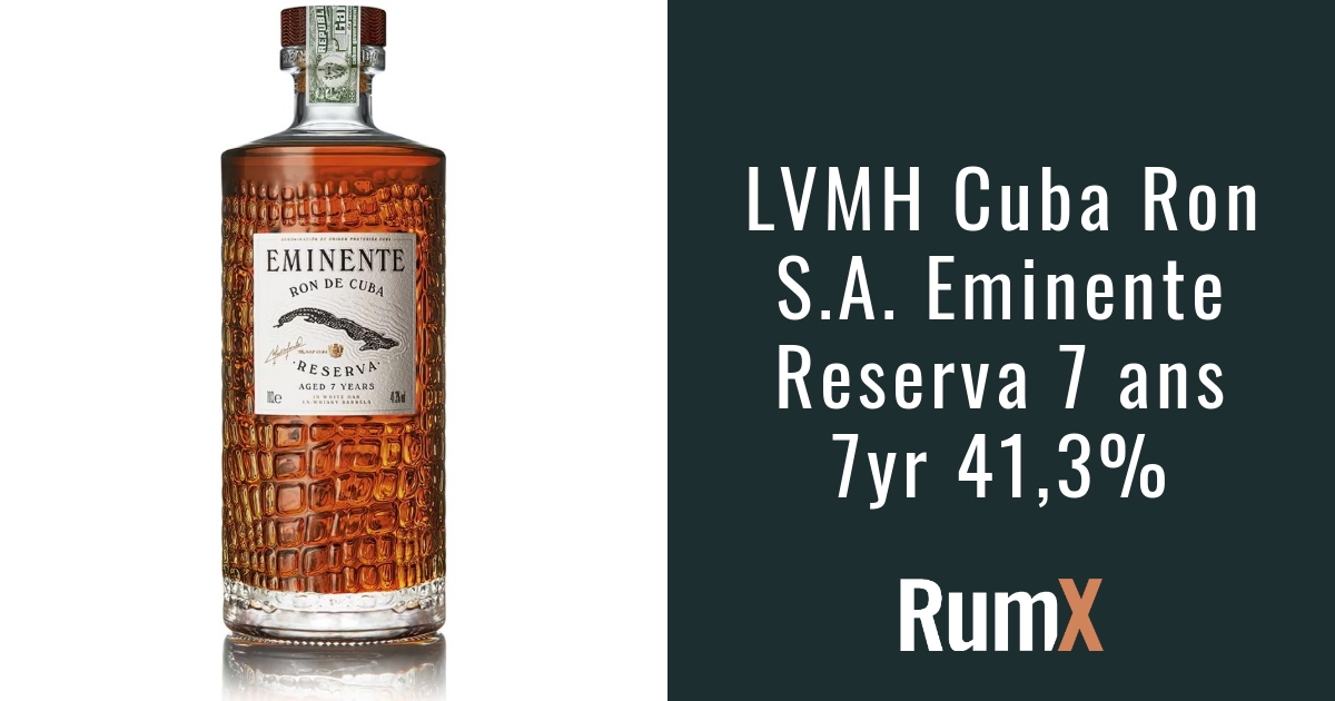 LVMH Cuba Ron S.A. Eminente Reserva 7 ans 7yr 41,3 RX7273 RumX