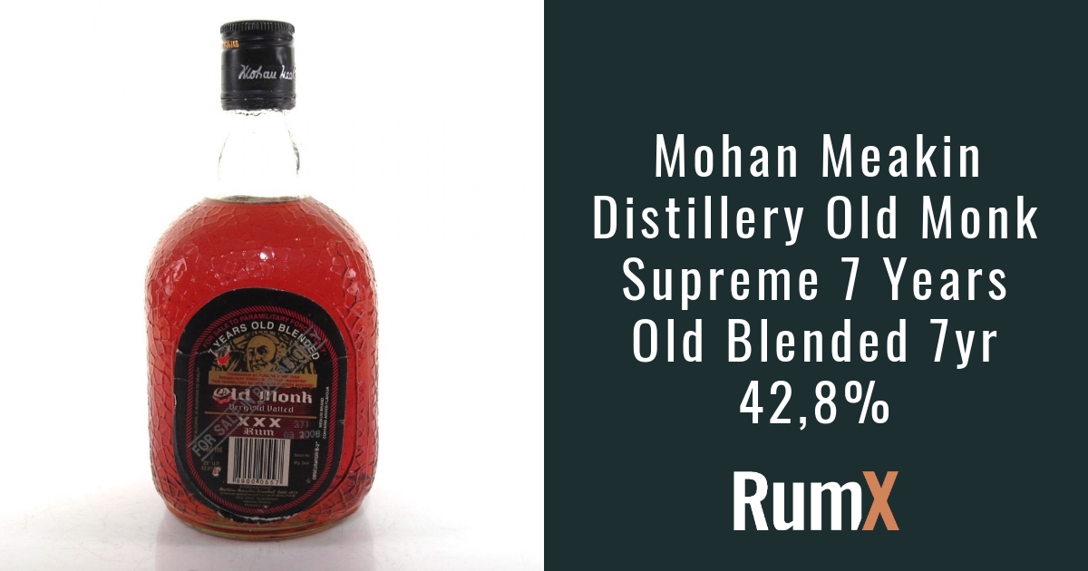Mohan Meakin Distillery Old Monk Supreme 7 Years Old Blended 7yr 42,8