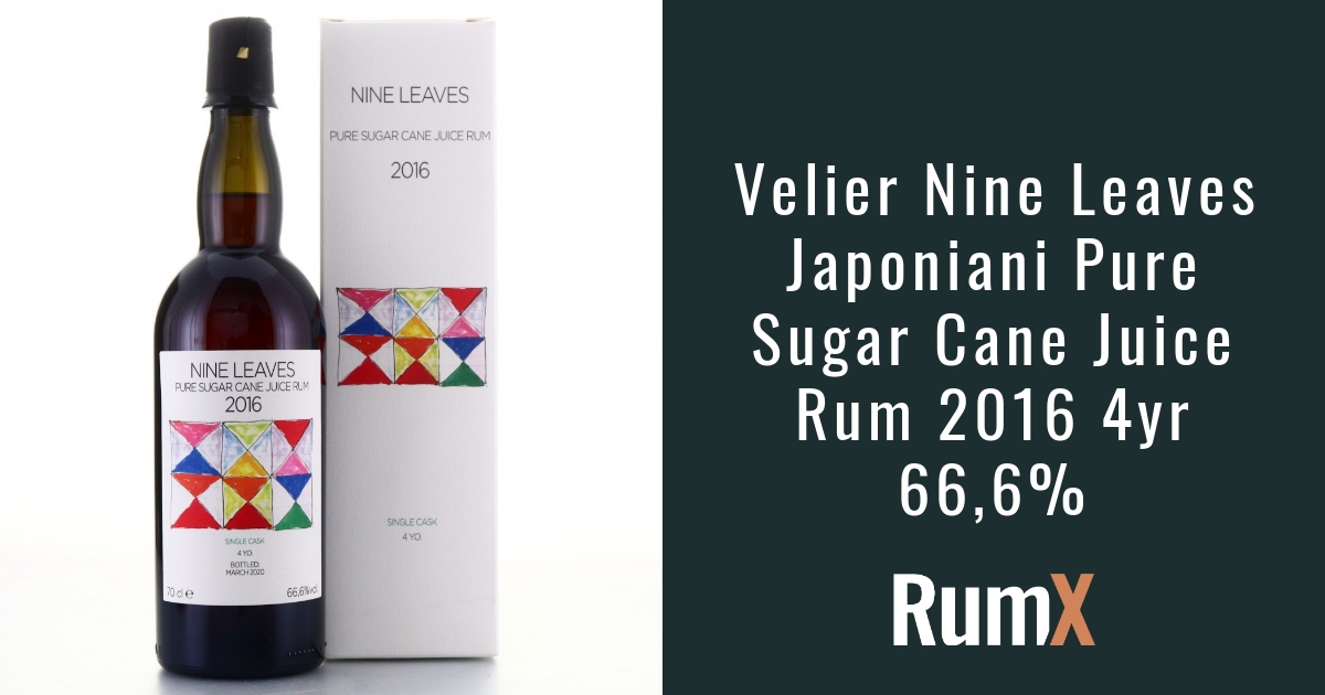 Velier Nine Leaves Japoniani Pure Sugar Cane Juice Rum 2016 Velier Nine Leaves Japoniani Pure Sugar Cane Juice Rum 2016
