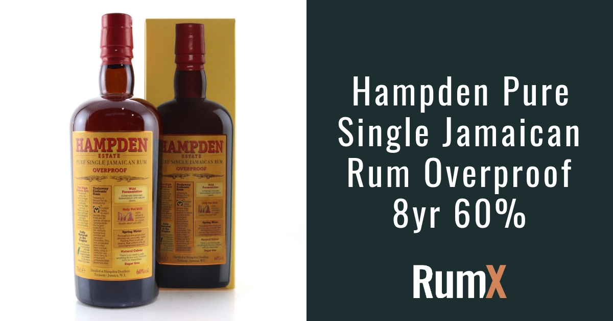 Hampden Pure Single Jamaican Rum Overproof 8yr 60 RX51 RumX