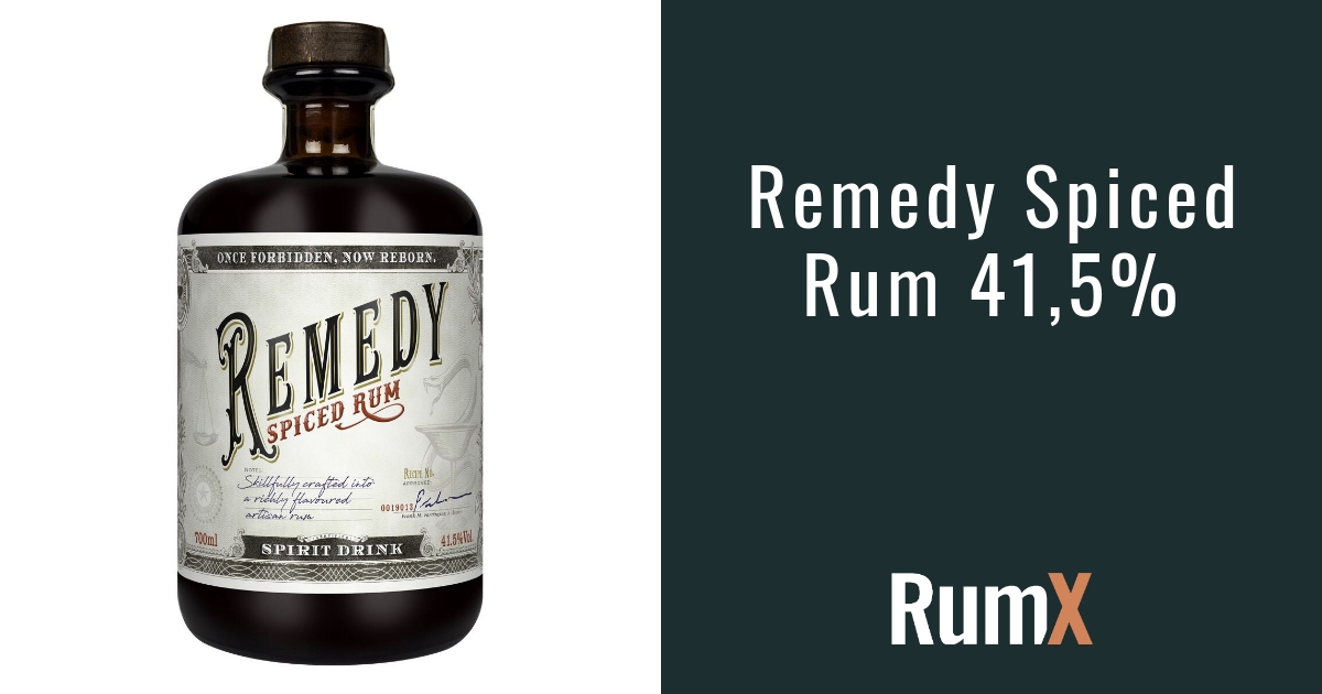 Remedy Spiced Rum 41.5% - Rated 6.4/10 RX97 | RumX