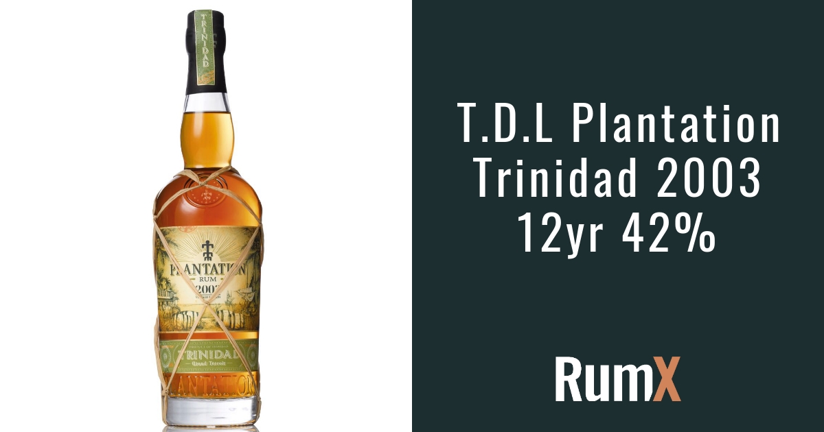 Buy T.D.L Plantation Trinidad 2003 12yr 42% | RumX