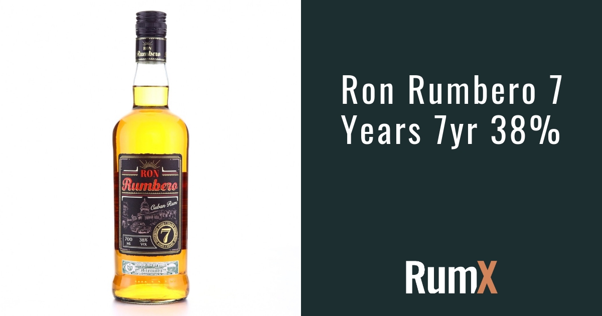 Ron Rumbero 7 Year Cuban Rum - Mixer RumX RX1370 | RumX
