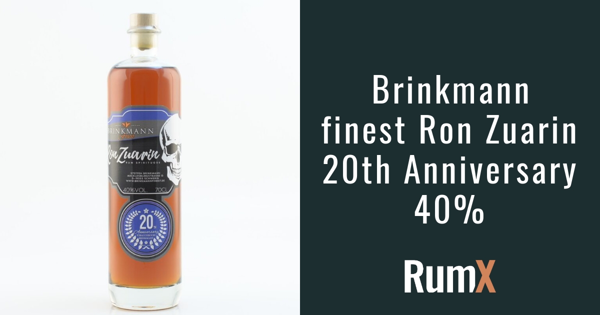 Brinkmann finest Ron Zuarin 20th Anniversary 40% | RX6556 | RumX