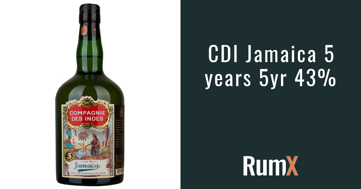 Jamaica 5 Years Rum - Compagnie des Indes RX832 | RumX