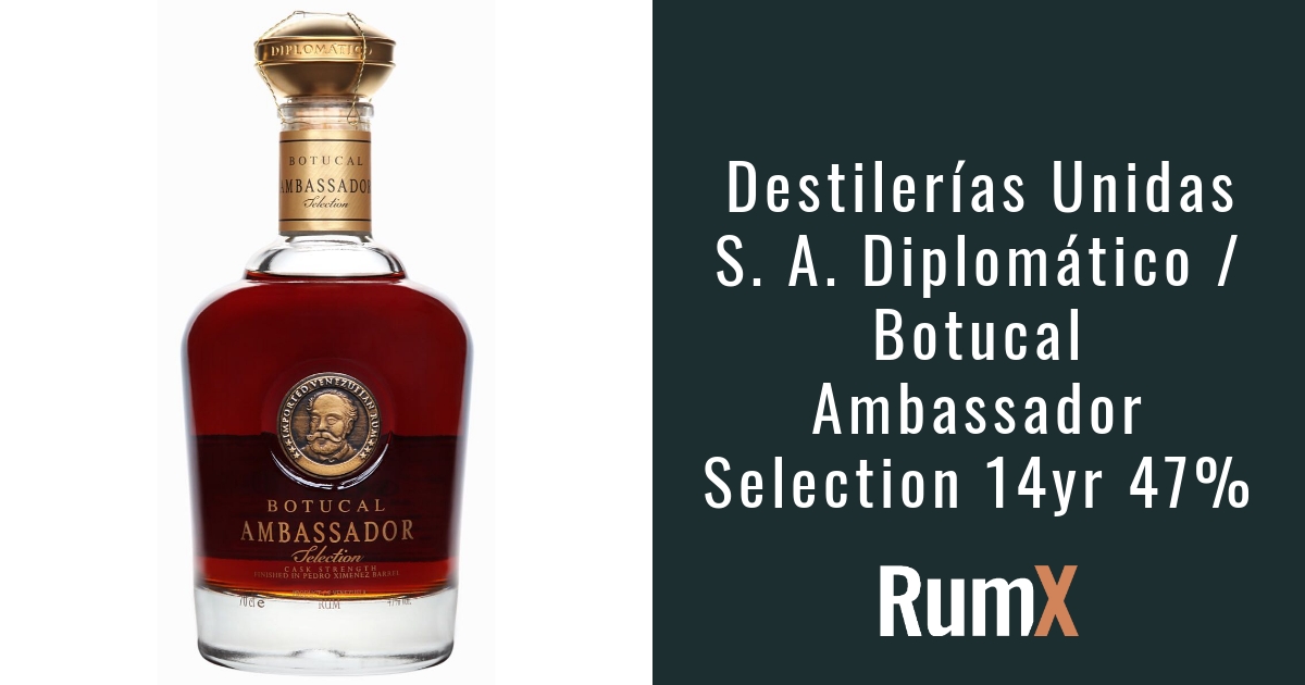 | RX55 - Ambassador 14y Rum RumX Rated 8.3 Diplomático RumX
