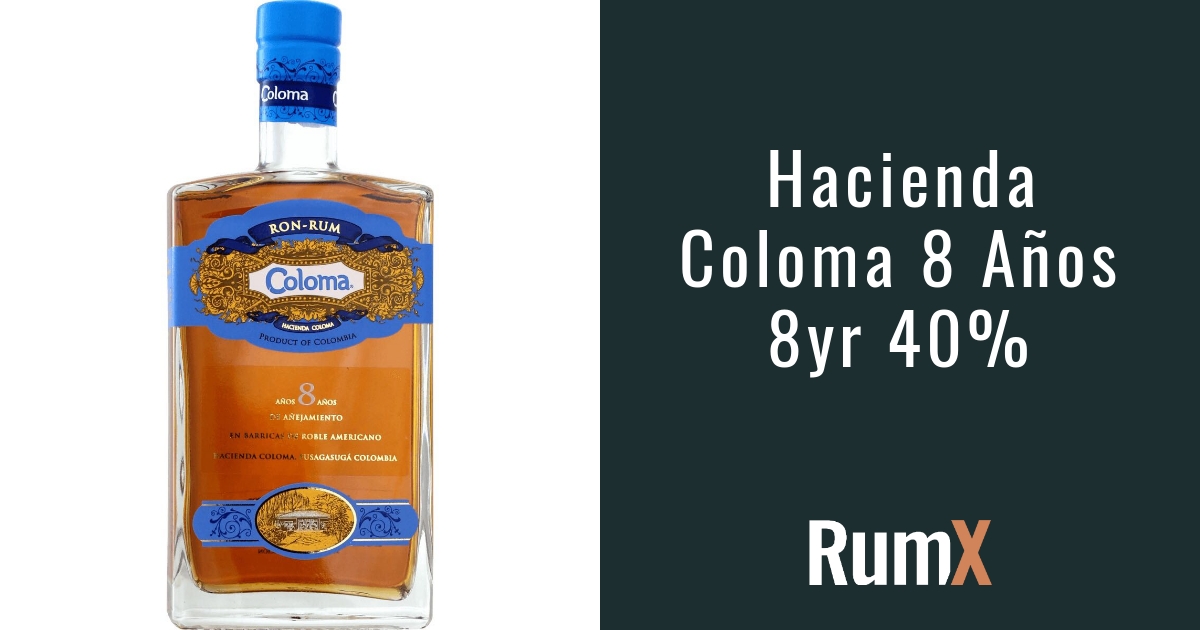 Coffret cadeau rhum Coloma 8 ans 40% 2 verres - Hacienda Coloma