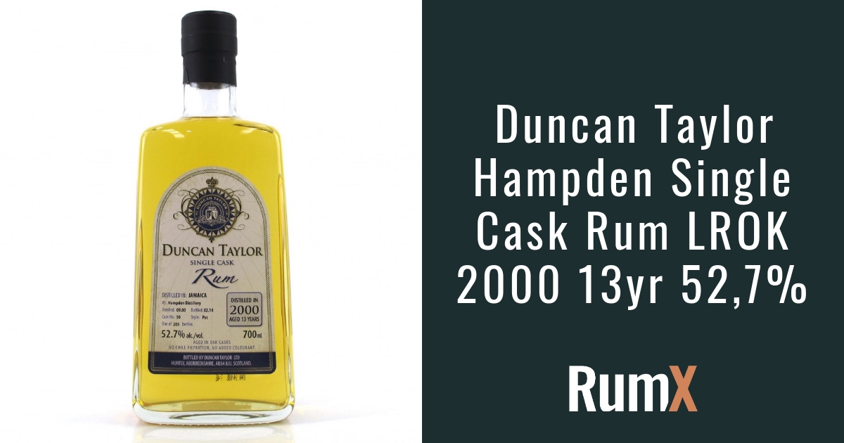 Duncan Taylor Hampden Single Cask Rum LROK | RX1718 | RumX