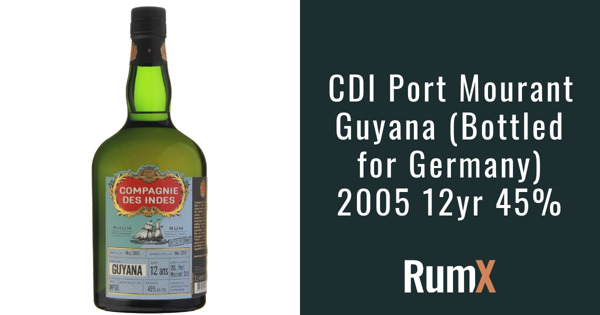 CDI Port Mourant Guyana (Bottled for Germany) 2005 12yr 45 RX927 RumX