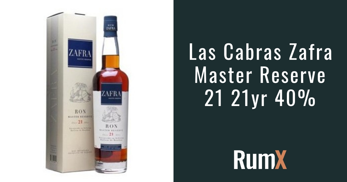 トップス ruma Las Cabras Zafra Master Reserve 21 21yr 40% | RumX