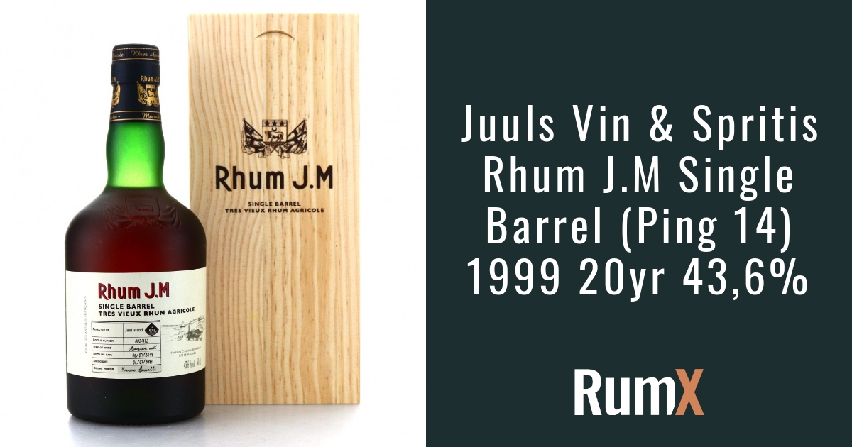 Juuls Vin & Spritis Rhum J.M Single Barrel (Ping 14) 1999 20yr 43