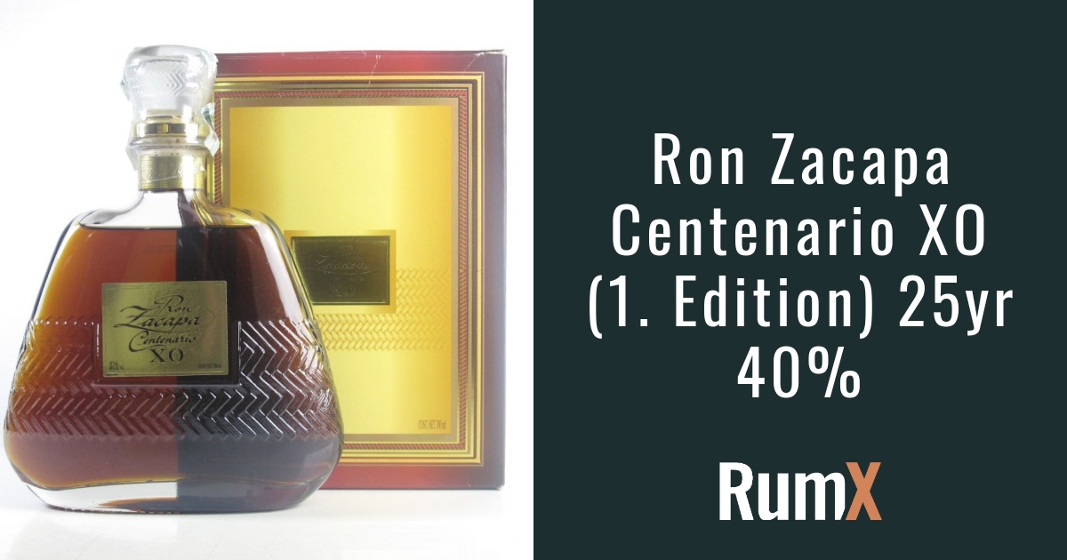 Ron Zacapa Centenario XO (1. Edition) 25yr 40%, RX1940