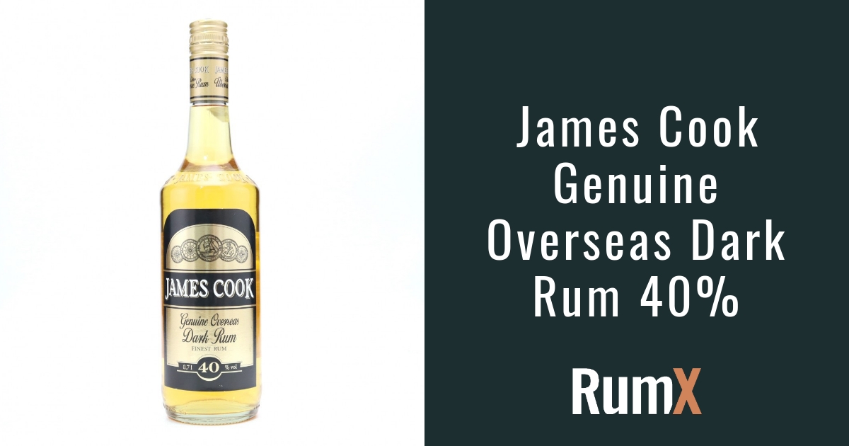 Overseas | RX10284 James 40% Dark | Cook RumX Genuine Rum