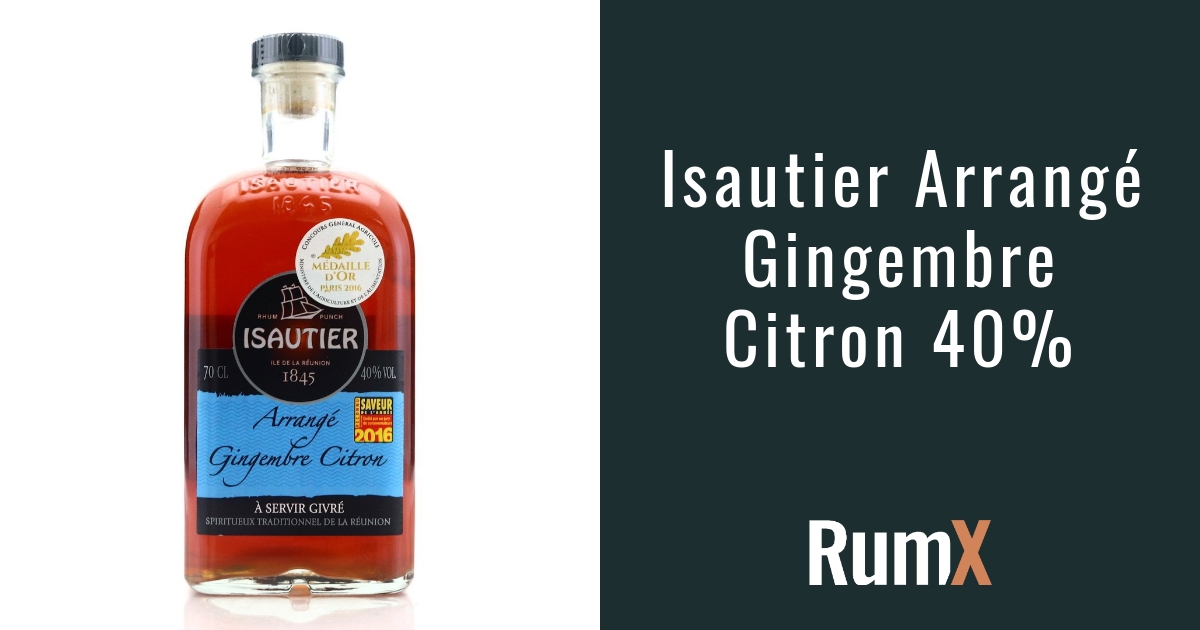 Isautier Arrange Ginger Lemon Liqueur de Rhum 50cl