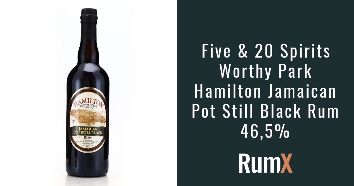 Five & 20 Spirits Worthy Park Hamilton Jamaican Pot Still Black Rum Unaged 46,5 RX4414 RumX