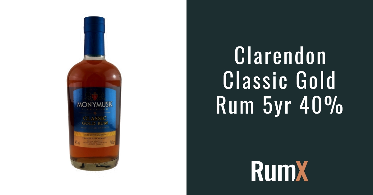 Clarendon Classic Gold Rum 5yr 40 RX5325 RumX