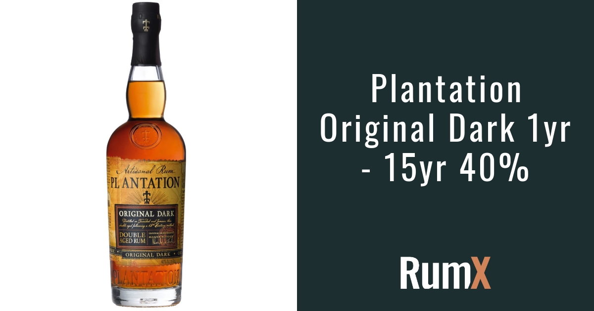 Plantation Original Dark Rum 40% ABV - Rated 7.0 RX75 | RumX