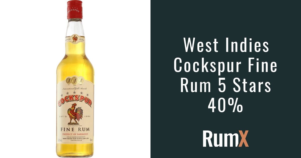 West Indies Cockspur Fine Rum 5 Stars 40% | RumX