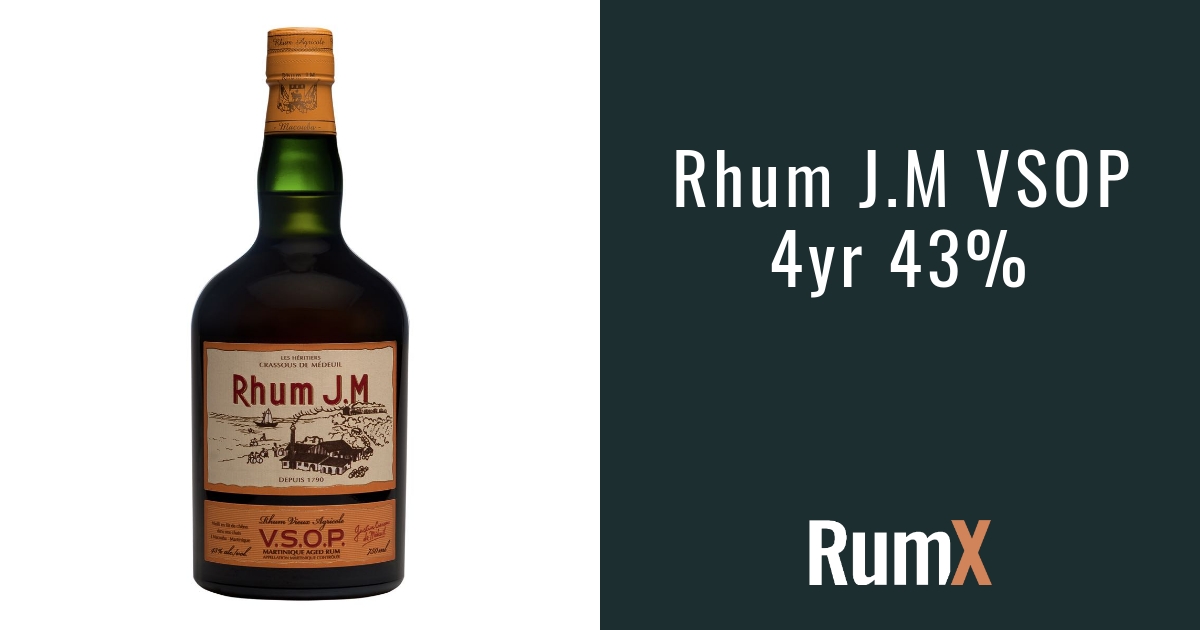 Rhum J.M VSOP 4yr 43% | RumX