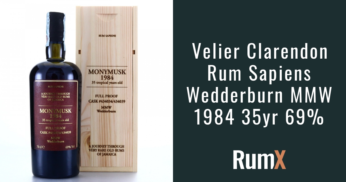 Velier Clarendon Rum Sapiens Wedderburn MMW 1984 35yr 69 RX7356 RumX