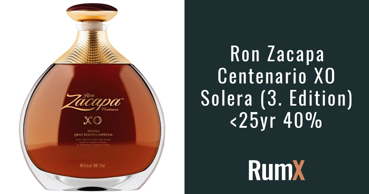Ron Zacapa Centenario XO Solera (3. Edition) | RX23 | RumX
