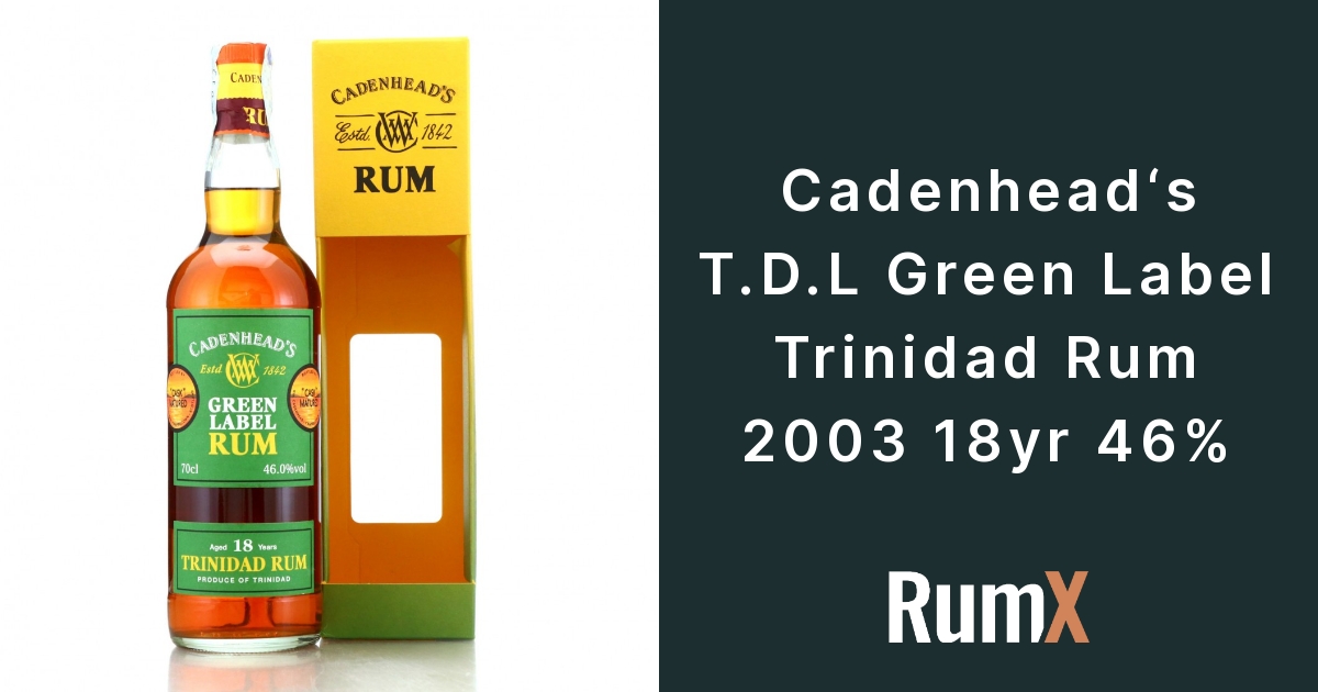 Buy Cadenhead's T.D.L Green Label Trinidad Rum 2003 | RumX